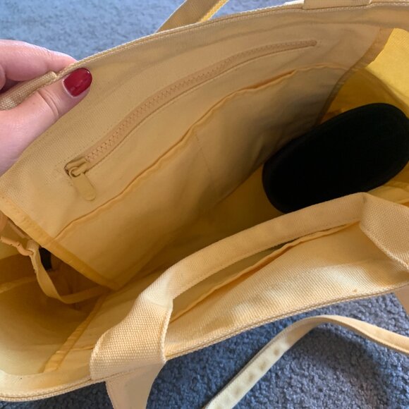 DAGNE DOVER VIDA ORGANIC COTTON TOTE IN POLLEN - SIZE SMALL - Picture 8 of 14